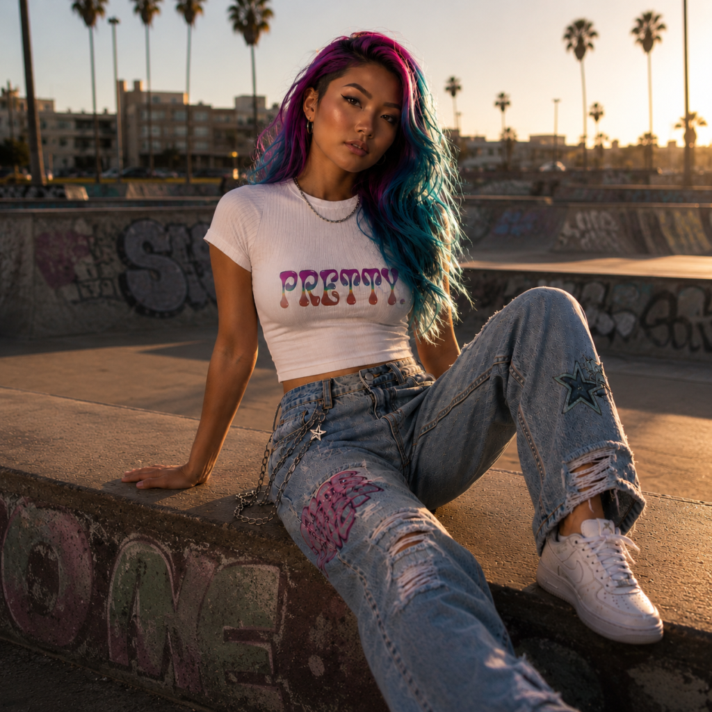 Pretty Glossy Racerback Tee